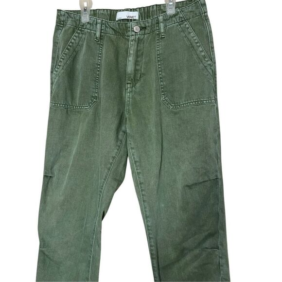 Vervet Green Straight Leg Raw‎ Hem Pants Size 28 - Picture 4 of 9